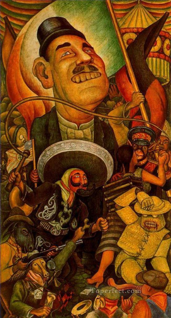 carnaval de la vida mexicana dictadura 1936 Diego Rivera Pintura al óleo